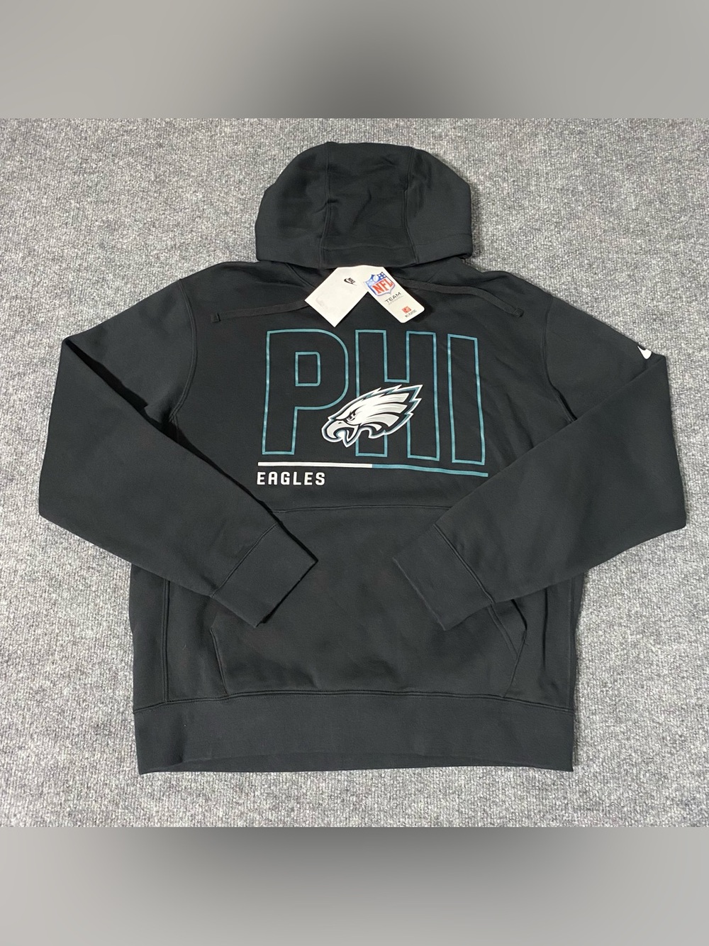 Nike Philadelphia Eagles City Code Club Fleece Pullover Hoodie Mens Medium NWT